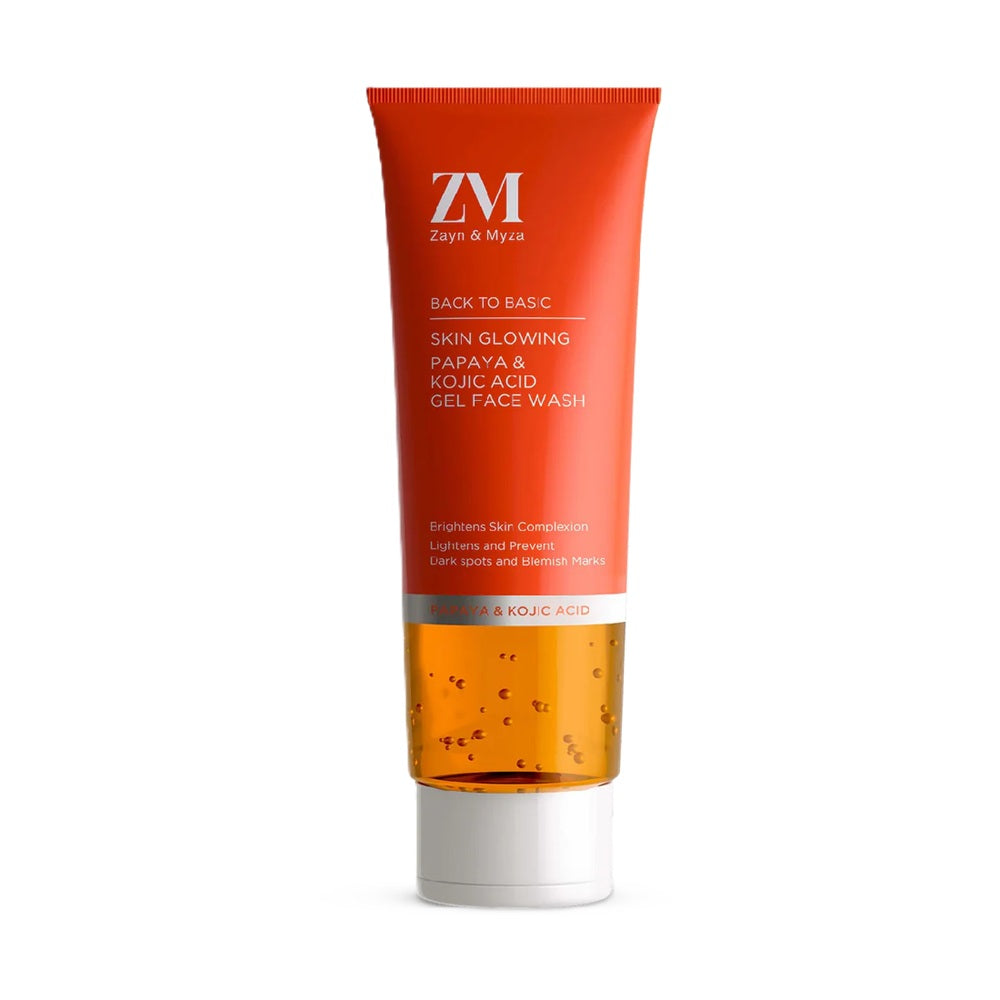 Zayn & Myza Skin Glowing Papaya & Kojic Acid Gel Face Wash – Brightening Cleanser 