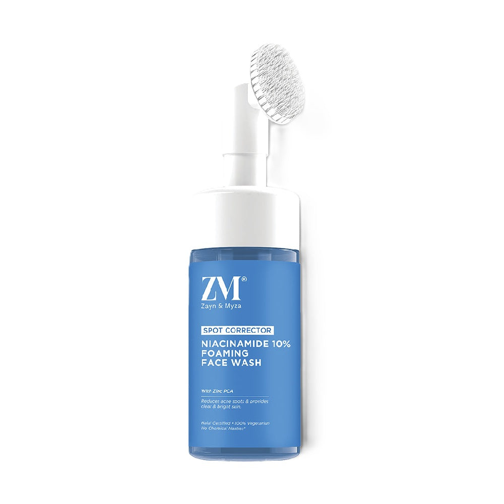 Zayn & Myza Niacinamide 10% Foaming Face Wash – Spot Corrector with Zinc PCA and Silicone Brush

