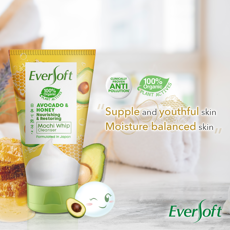 Eversoft Avocado & Honey Mochi Whip Cleanser 120g in BD