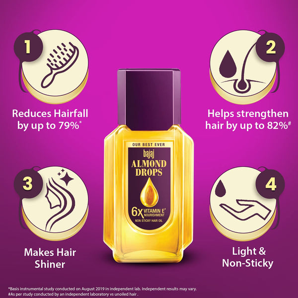 Bajaj Almond Drops Non Sticky Hair Oil 300ml BD