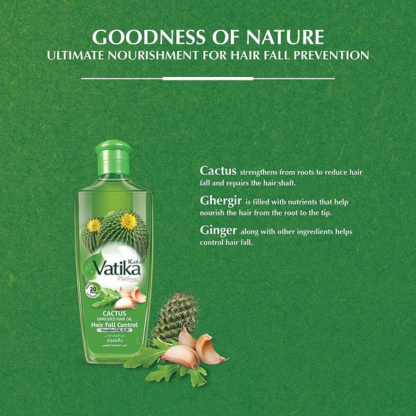 Dabur Vatika Naturals Cactus Enriched Hair Oil 300ml BD