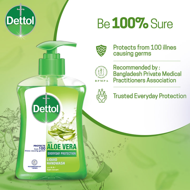 Dettol Aloe Vera Liquid HandWash 200ml BD