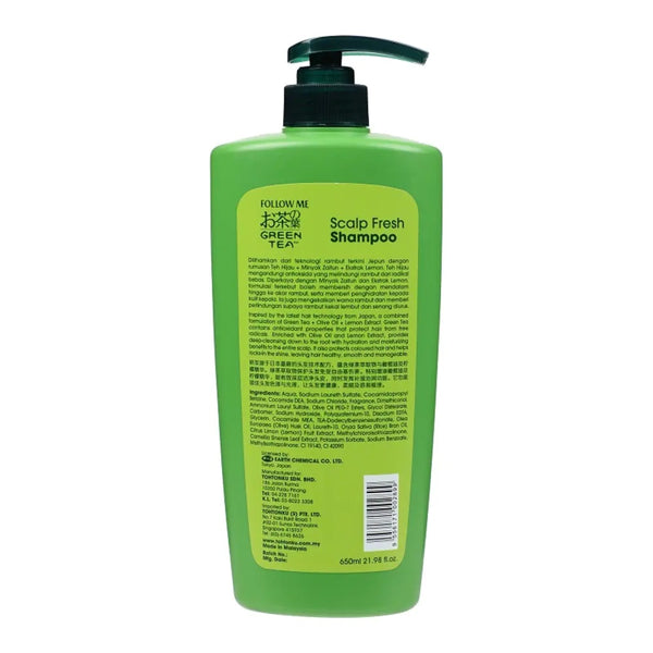 Follow Me Green Tea Scalp Fresh Shampoo 650ml