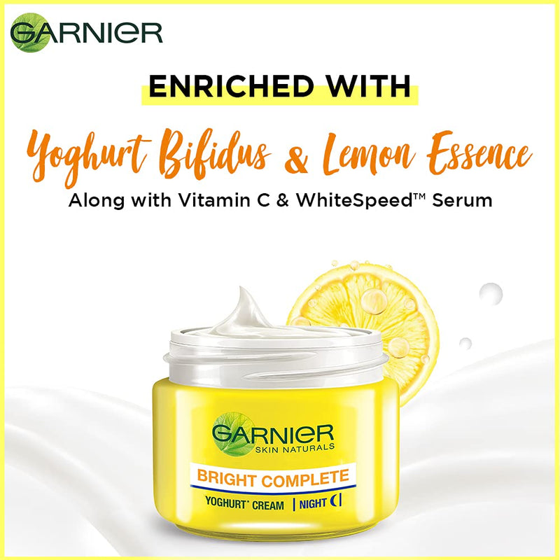 Garnier Bright Complete Vitamin C Yoghurt Night Cream 40ml BD