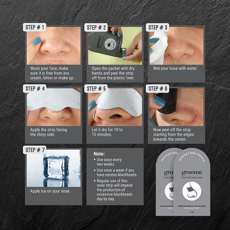 Groome Charcoal Purifying & Deep Cleansing Nose Strips BD