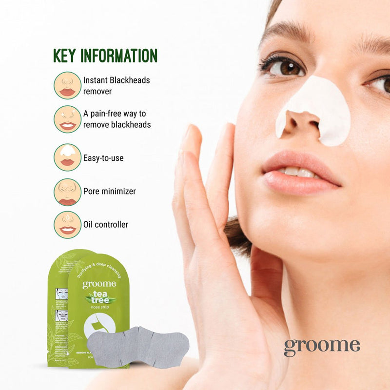 Groome Tea Tree Purifying & Deep Cleansing Nose Strips 6 BD