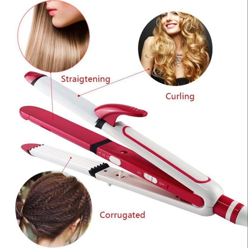 Kemei 3 In 1 Hair Curly Hair Straightener KM-3304 BD