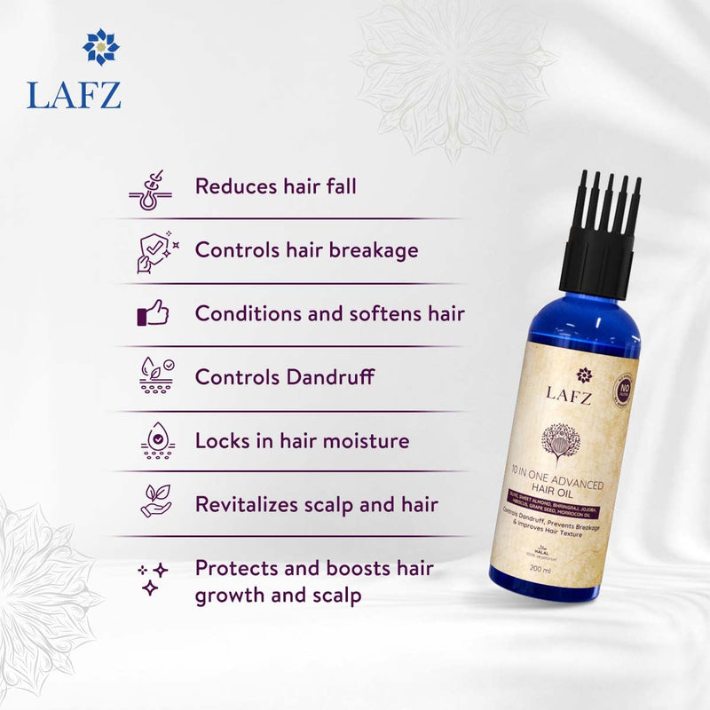 Lafz 10 In One Advanced Hair Oil 200ml BD