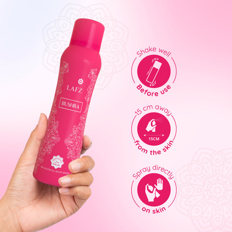 Lafz Bushra Body Spray For Her 100g BD