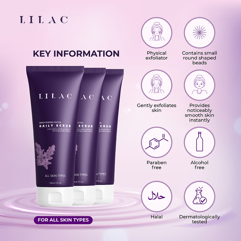 Lilac Daily Scrub All Skin Types 120ml BD