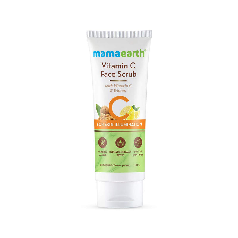 Mamaearth Vitamin C Face Scrub with Vitamin C & Walnut 100g BD