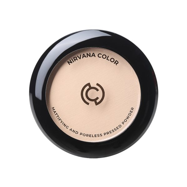 Nirvana Color Mattifying & Poreless Pressed Powder Light Natural BD