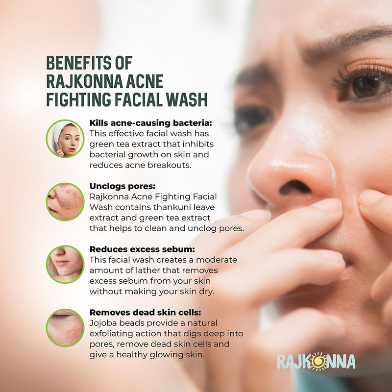 Rajkonna Acne Fighting Facial Wash 100ml BD