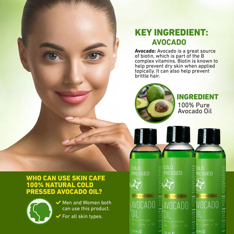 Skin Cafe Cold Pressed Avocado Oil 120ml BD