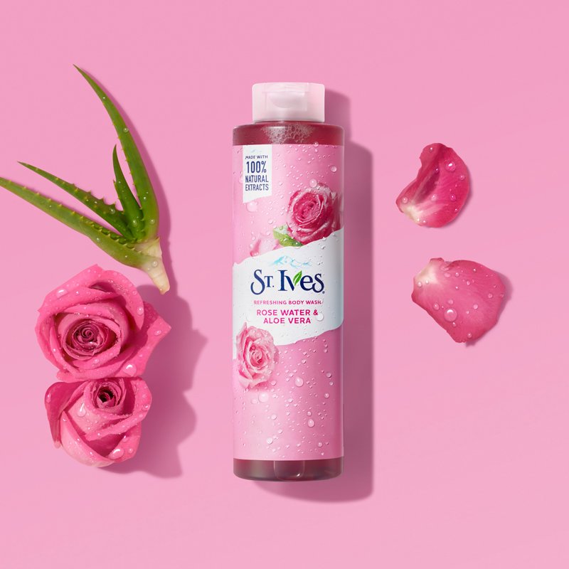 St. Ives Refreshing Body Wash Rose Water & Aloe Vera 650ml BD