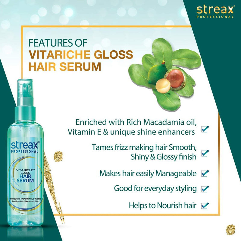 Streax Vitariche Gloss Hair Serum 100ml