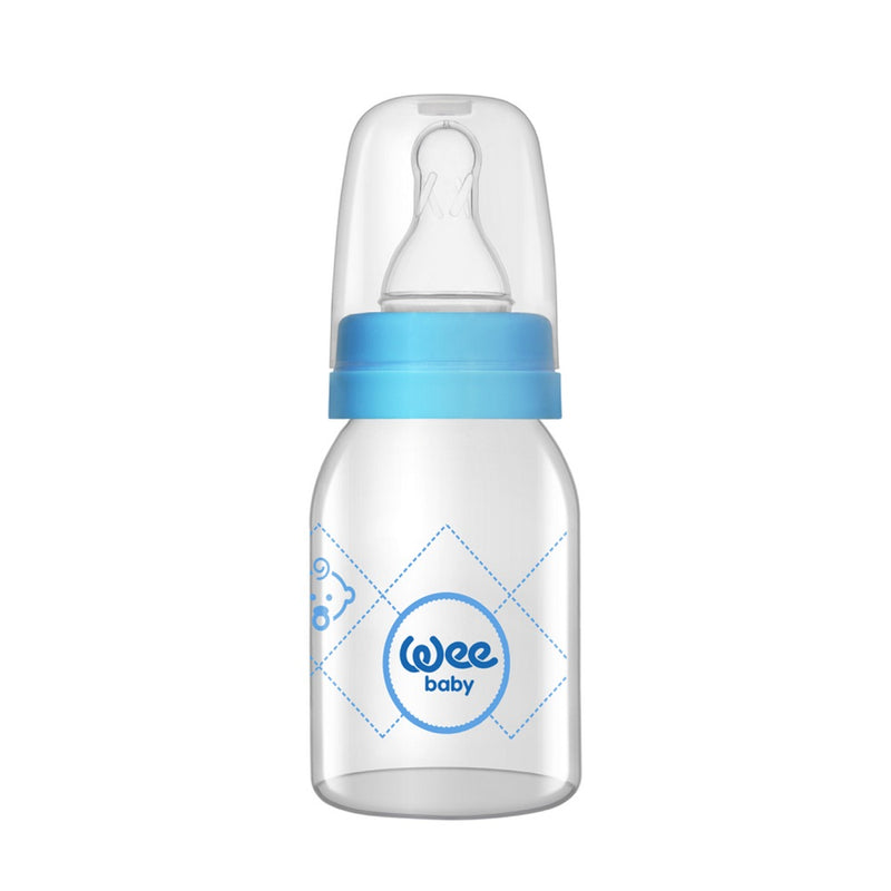 Wee Baby Classic Glass Feeding Bottle Baby Blue 125ml BD