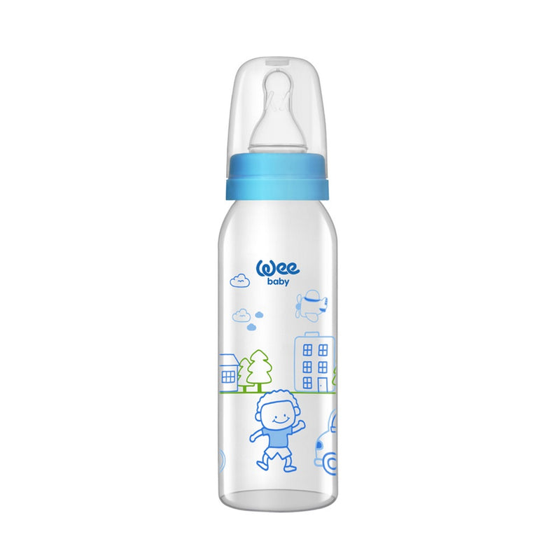 Wee Baby Classic Glass Feeding Bottle Baby Blue 250ml BD