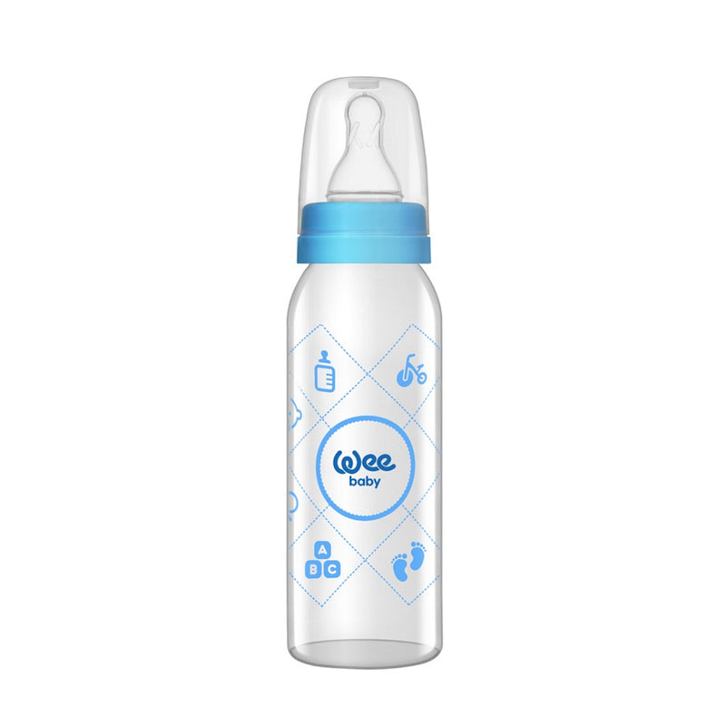 Wee Baby Classic Glass Feeding Bottle Baby Blue 250ml BD