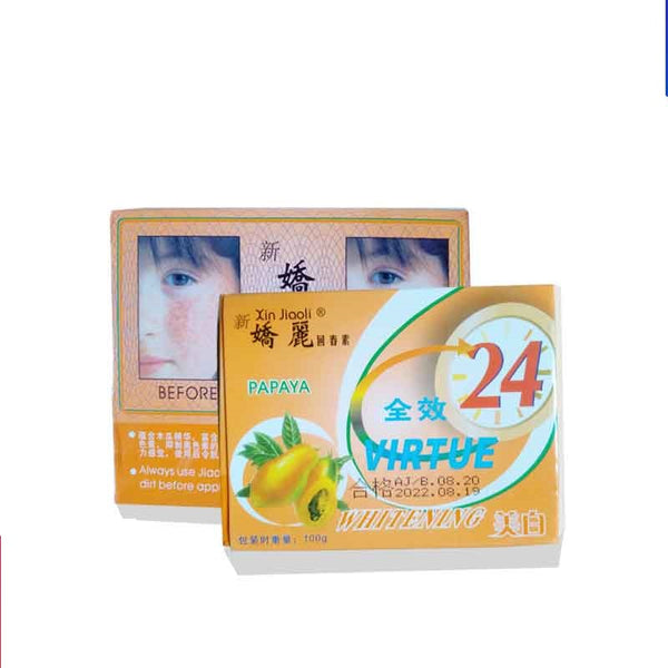 Xin Jiaoli Viture 24 Papaya Whitening Soap 100g BD