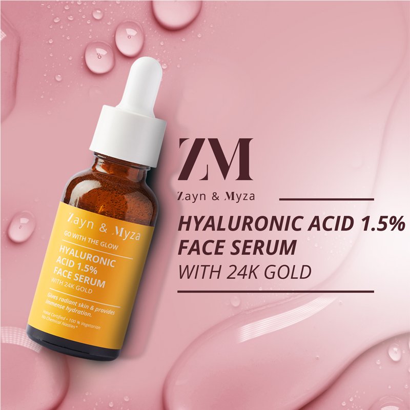 Zayn & Myza Hyaluronic Acid 1.5% Face Serum with 24K Gold 30ml BD