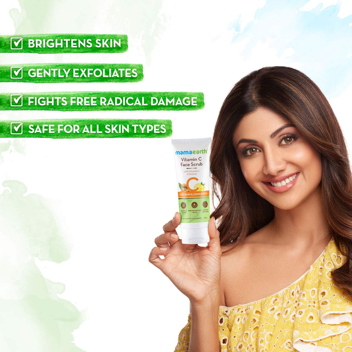 Mamaearth Vitamin C Face Scrub with Vitamin C & Walnut Indian